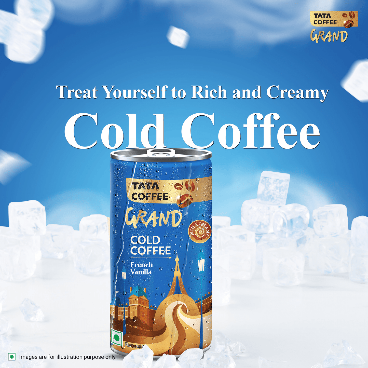 Cold Coffee French Vanilla | Rich & Creamy | Flavoured Milk Can | 180ml
