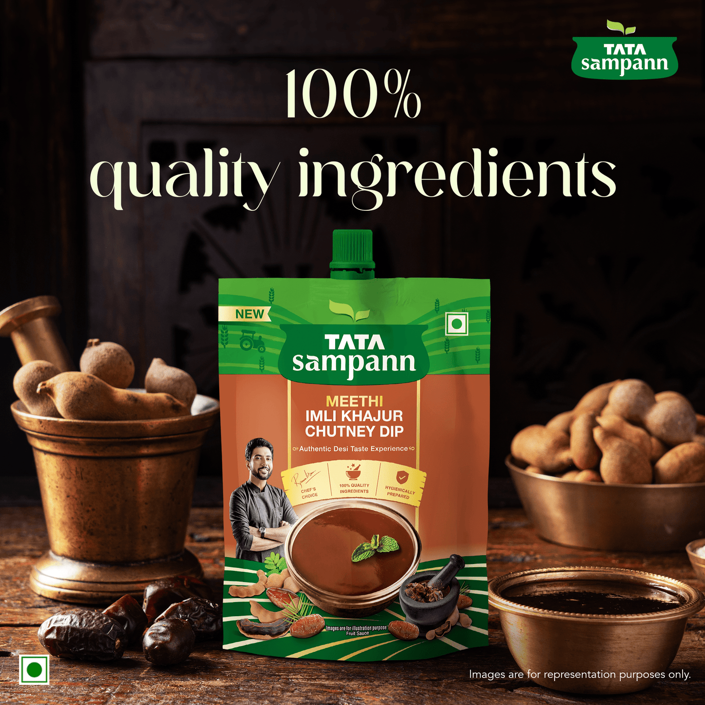 Meethi Imli Khajur Chutney Dip| Flavourful, Authentic | Dip, Drizzle | Chaats and Snacks | 200g