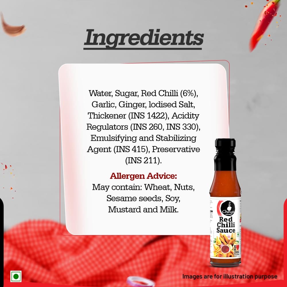 Red Chilli Sauce | Bold, Fiery & Aromatic | Marination, Seasoning, Stir-Fry | Smooth Texture | Restaurant like Desi Chinese Flavour |Quick and Easy Cooking |100% Veg | 90g