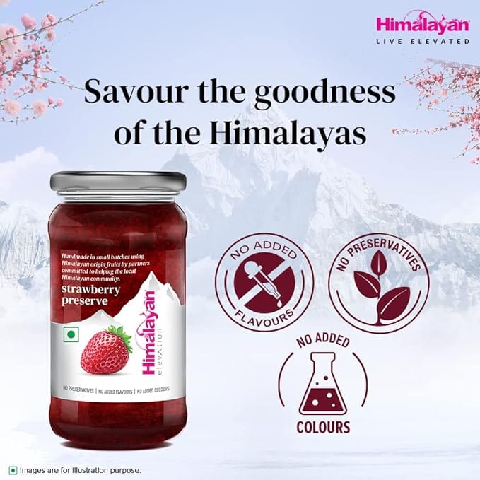 Strawberry Preserve | No Preservatives | No Added Colours & Flavours | 240g