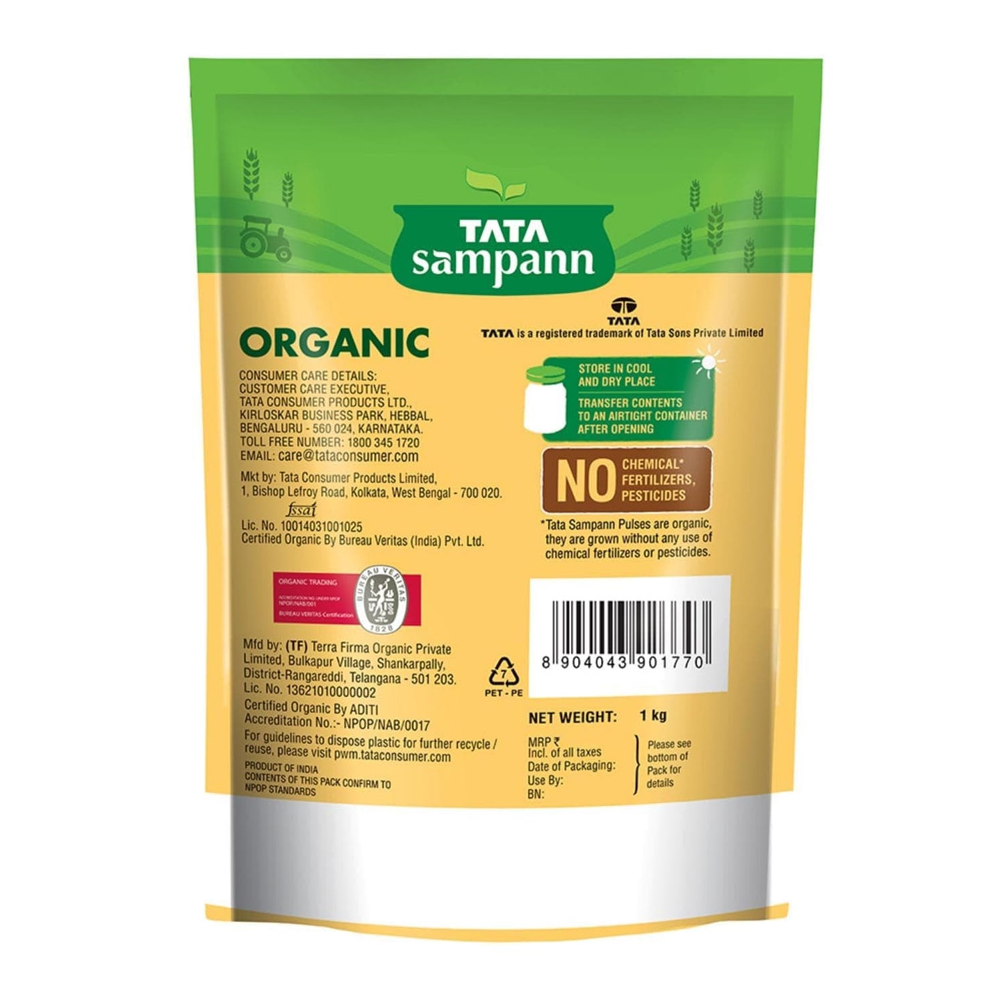 Organic Toor /Arhar Dal Unpolished | Rich in Nutrients | Stringent quality check | 500g / 1Kg