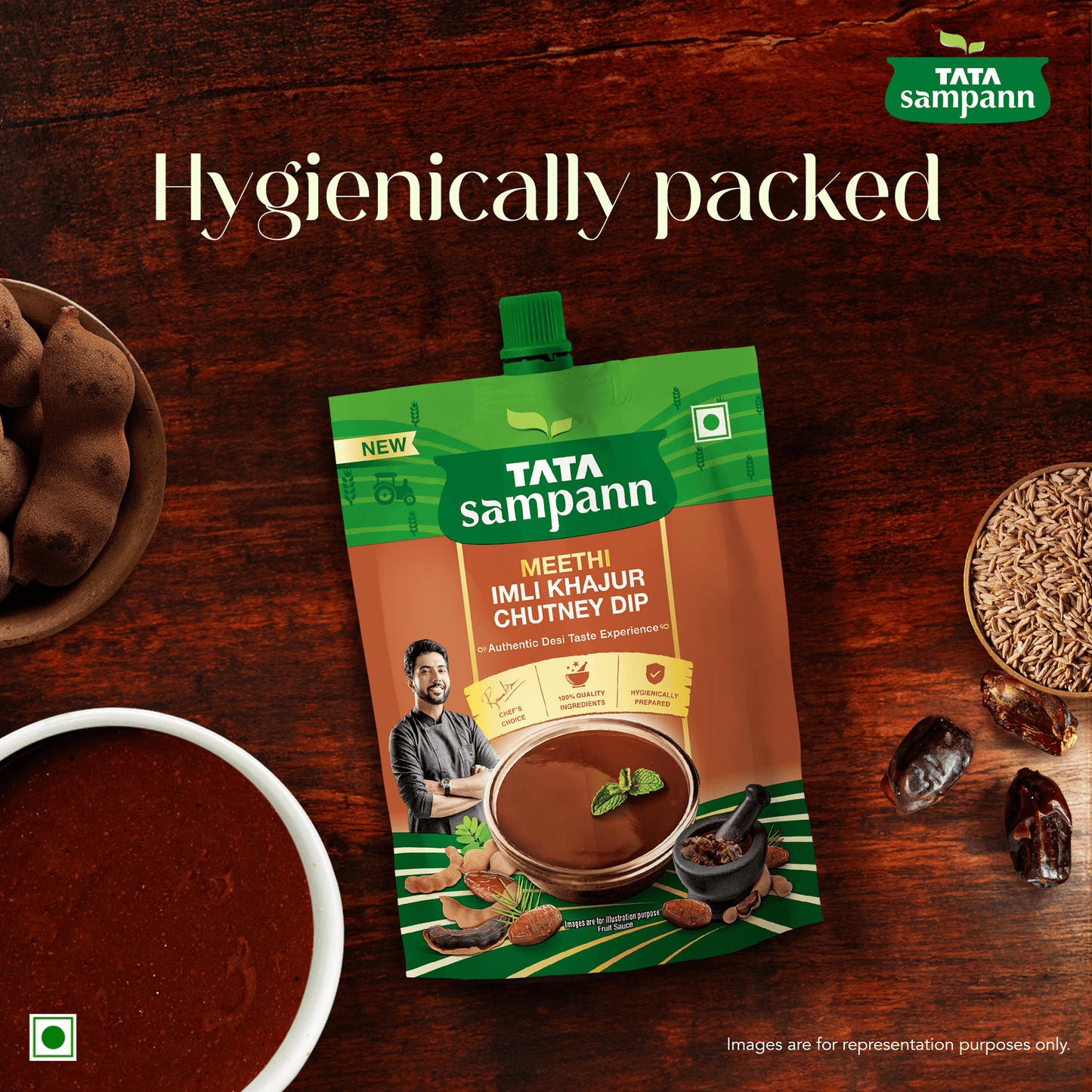 Meethi Imli Khajur Chutney Dip| Flavourful, Authentic | Dip, Drizzle | Chaats and Snacks | 200g