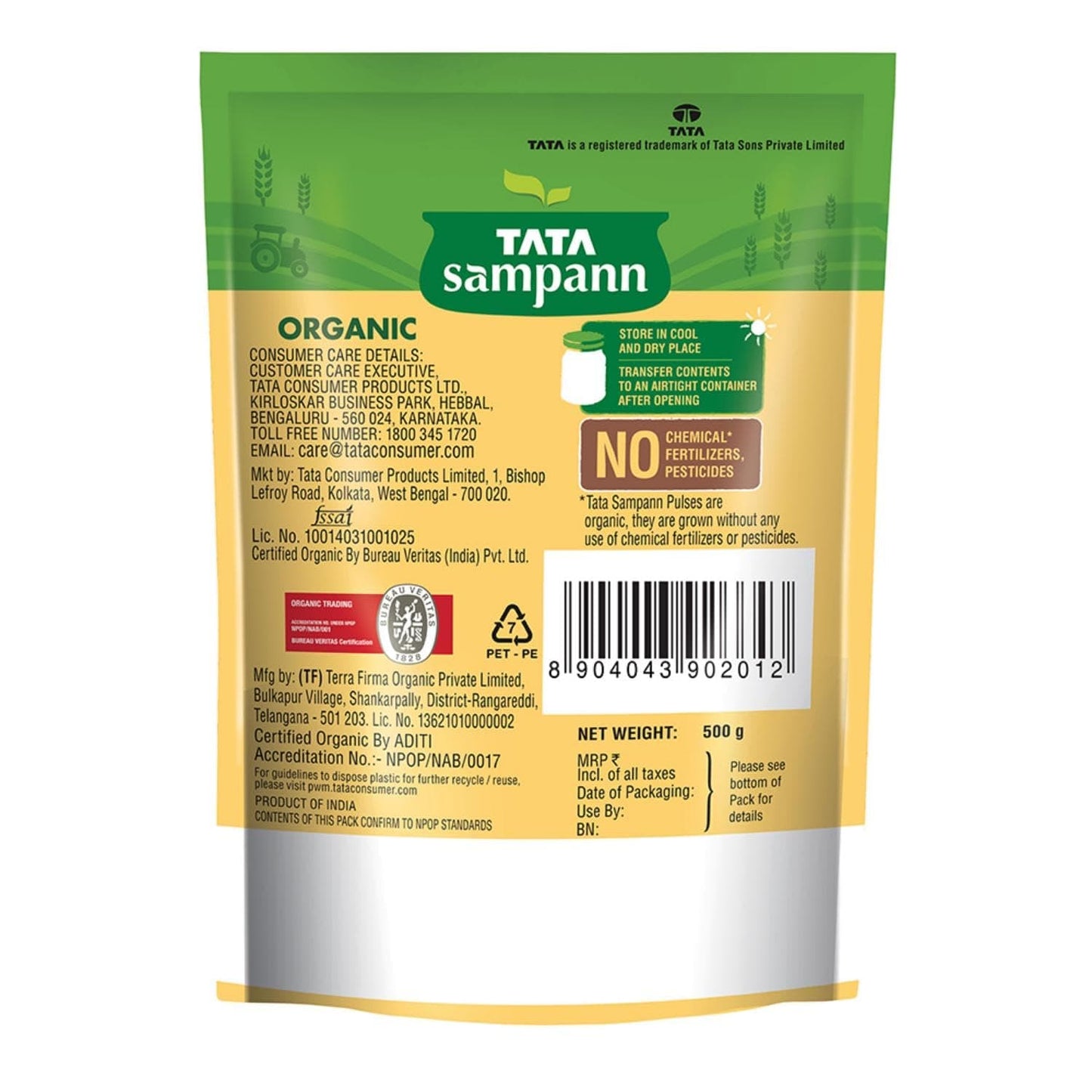 Organic Moong Chilka Unpolished | Rich in Nutrients | Stringent quality check | 500g
