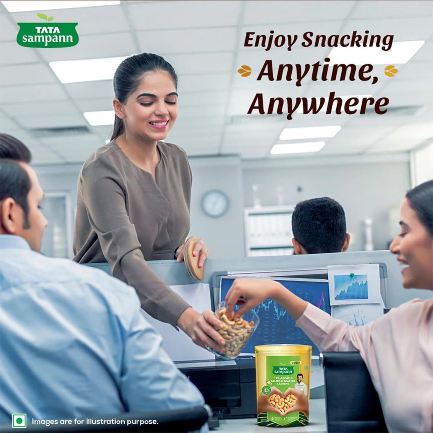 Salted & Roasted Cashews (Kaju) | Crunchy Snack | Handpicked, Salted & Slow Roasted Cashews | Rich in Protein, Magnesium, and Phosphorus | No Artificial Colours & Preservatives | 190g