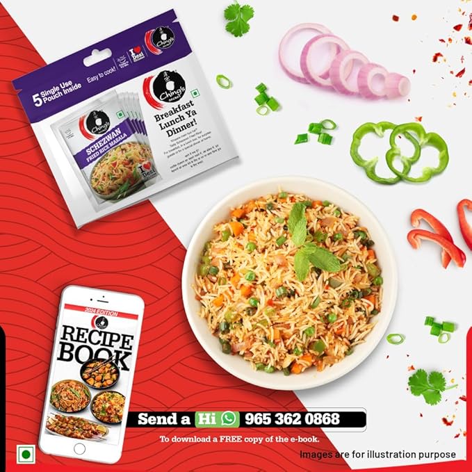 Schezwan Fried Rice Masala | Authentic Desi Chinese | No need to add salt, spice or sauce | Easy to Cook | No added preservatives | 100% Veg | 20g