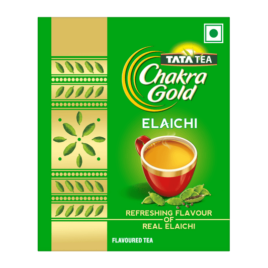 Chakra Gold - Elaichi Tea | Contains Real Elaichi | High Quality from Assam | Refreshing Aroma & Flavour of Real Elaichi | 100g / 250 g