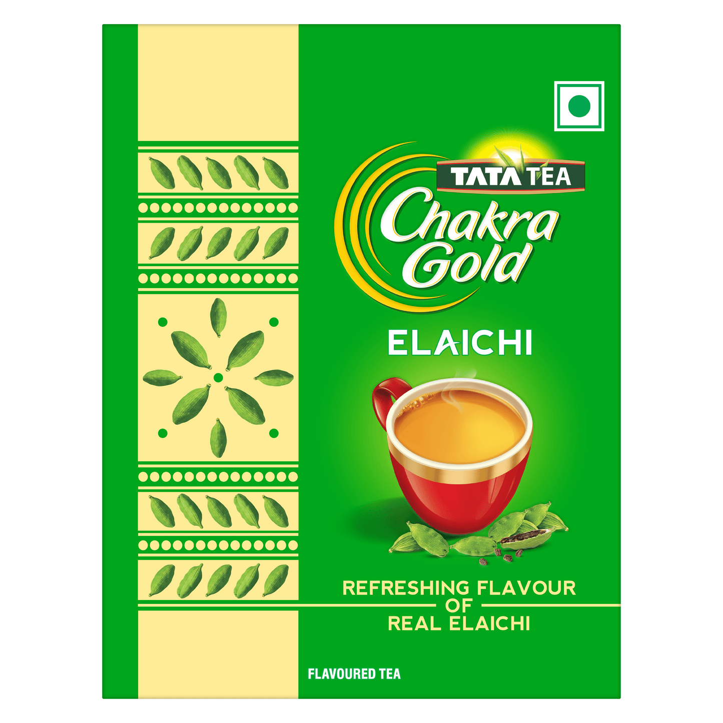 Chakra Gold - Elaichi Tea | Contains Real Elaichi | High Quality from Assam | Refreshing Aroma & Flavour of Real Elaichi | 100g / 250 g