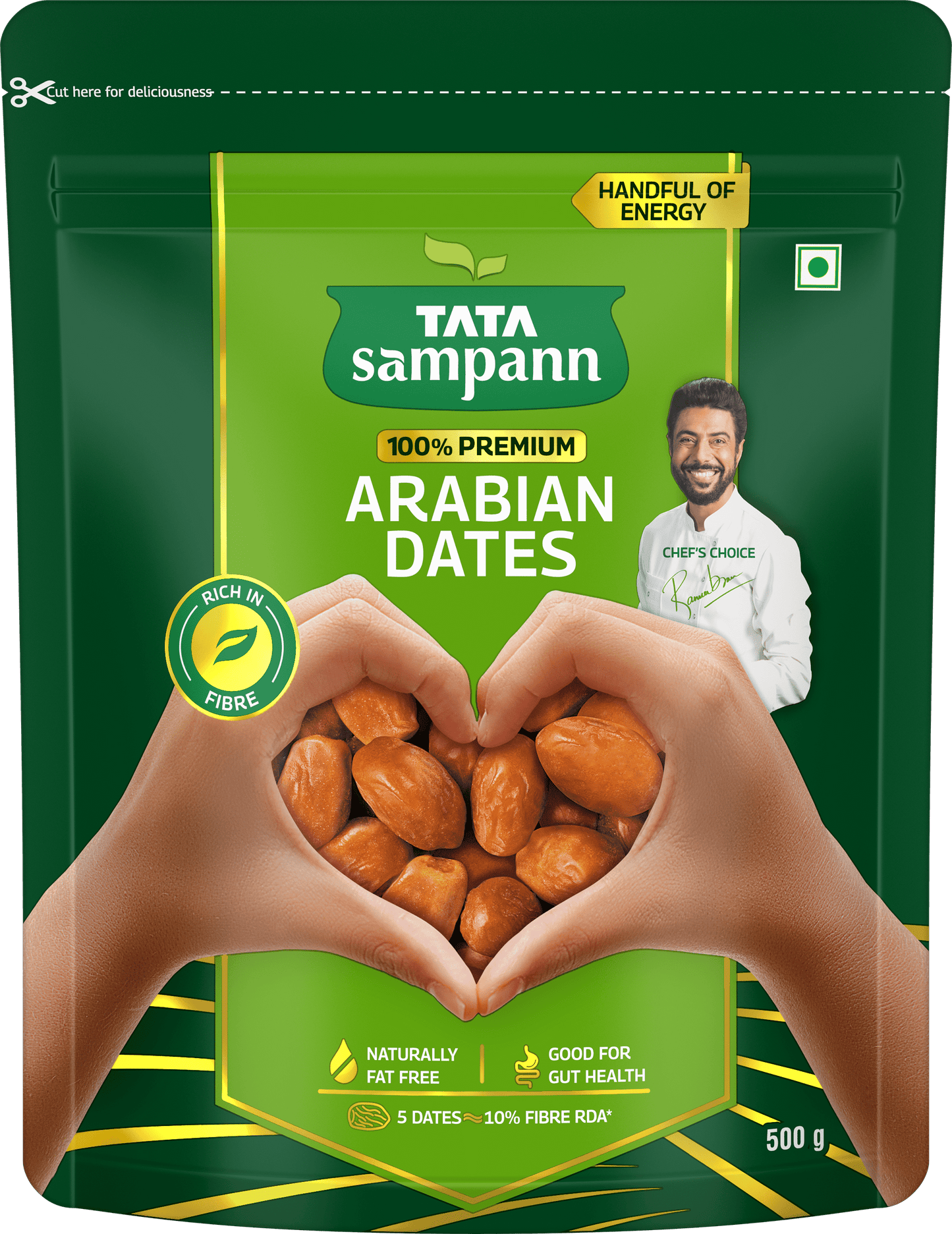Premium Arabian Dates | Chef Recommended | Rich in Fibre | Good for Gut Health | 500g