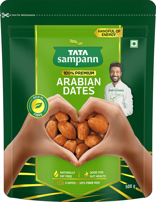 Premium Arabian Dates | Chef Recommended | Rich in Fibre | Good for Gut Health | 500g