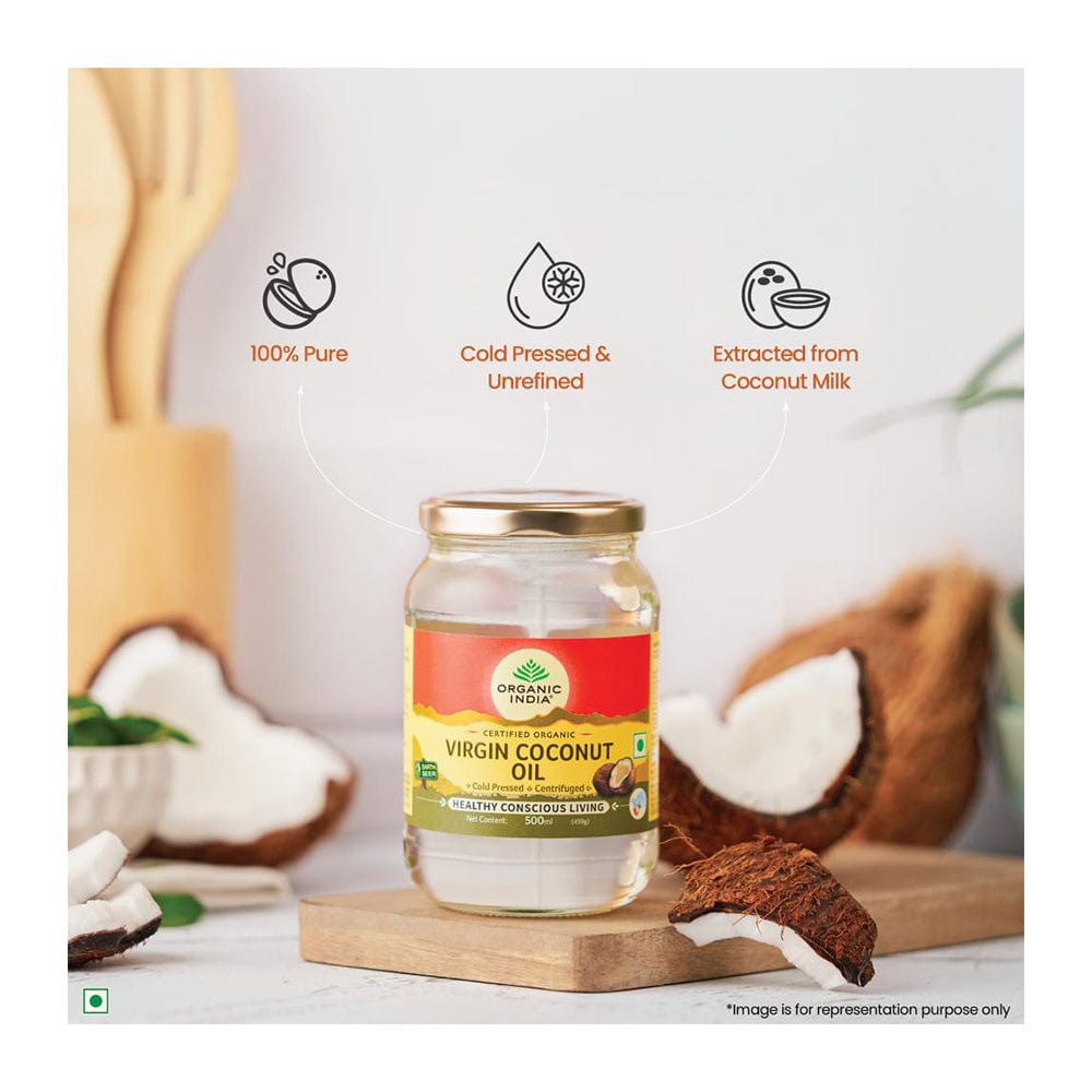 Virgin Coconut Oil I Cold pressed (Kachhi Ghani) Centrifuged Cooking Oil I 100% Natural, Certified Organic | 500ml