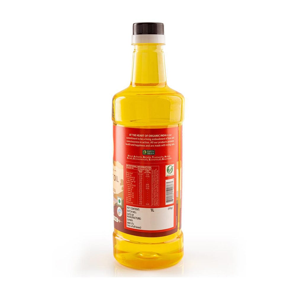Groundnut Oil I Organic, Cold-Pressed (Kachi Ghani) Cooking Oil I Nutty Flavour | Fresh Aroma | Contains Natural Anti-Oxidant | Rich in MUFA & PUFA | 1L