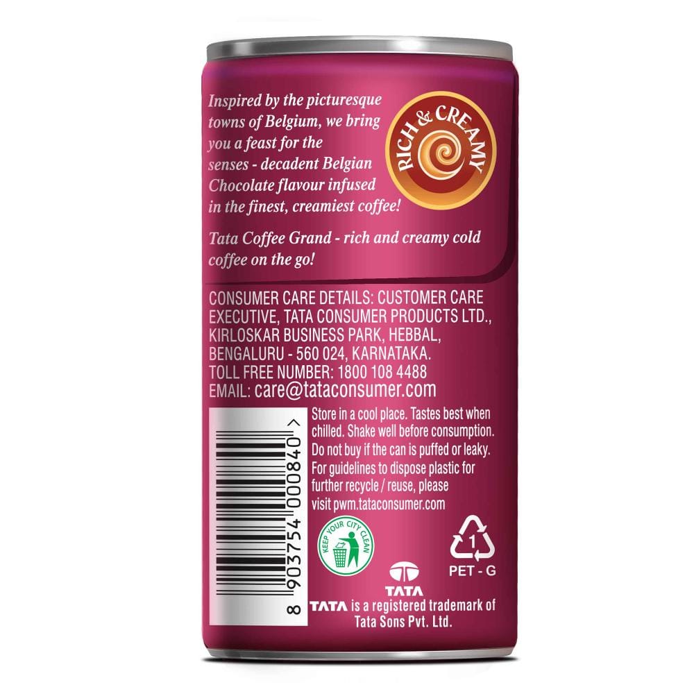 Cold Coffee Belgium Chocolate | Rich & Creamy | Flavoured Milk Can | 180ml