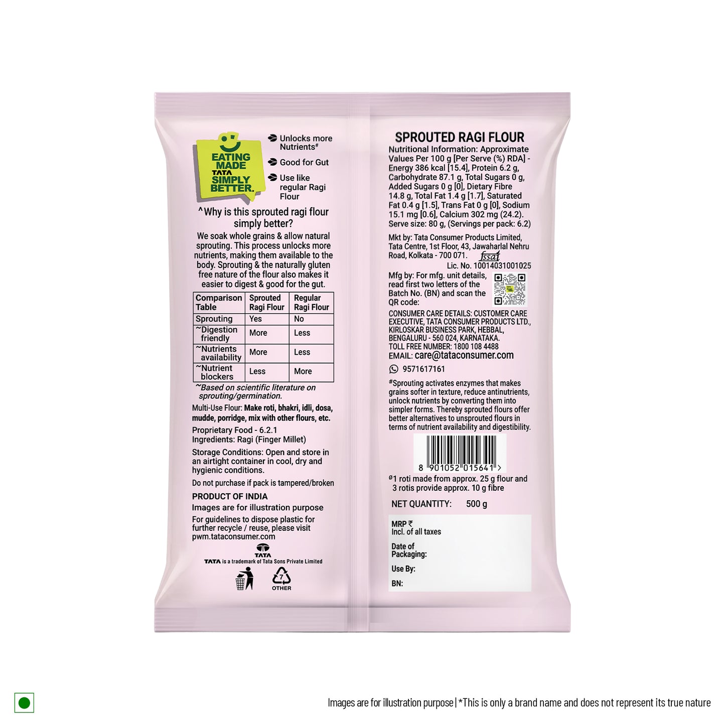 Tata Simply Better Sprouted Ragi Flour | 500g