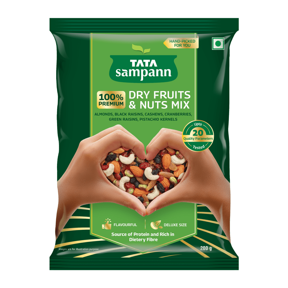 Delight Nut & Dry Fruit Mix | Power Packed | Crunchy Snack | High in Protein & Dietary Fibre | 200g