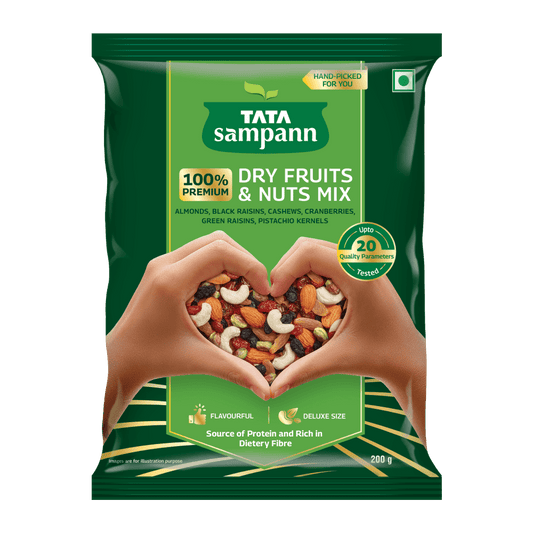 Delight Nut & Dry Fruit Mix | Power Packed | Crunchy Snack  | High in Protein & Dietary Fibre | 200g