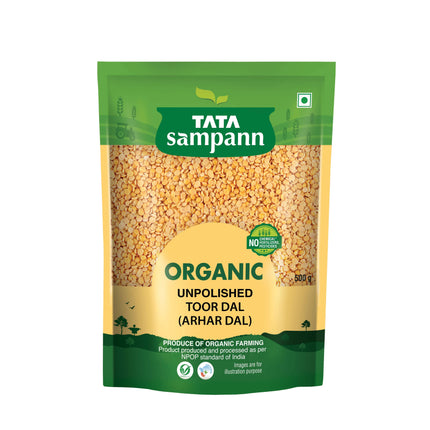 Tata Sampann Organic Toor /Arhar Dal, 500 g