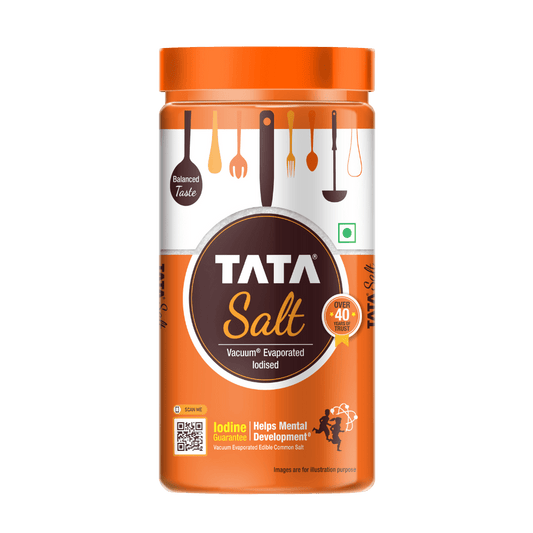 Tata Salt Pet Jar | Free flowing & Iodised Namak | Vacuum Evaporated | Salt in Fresh | 1kg