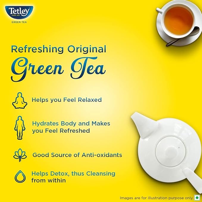 Tetley Green Tea, Long Leaf Tea, Original