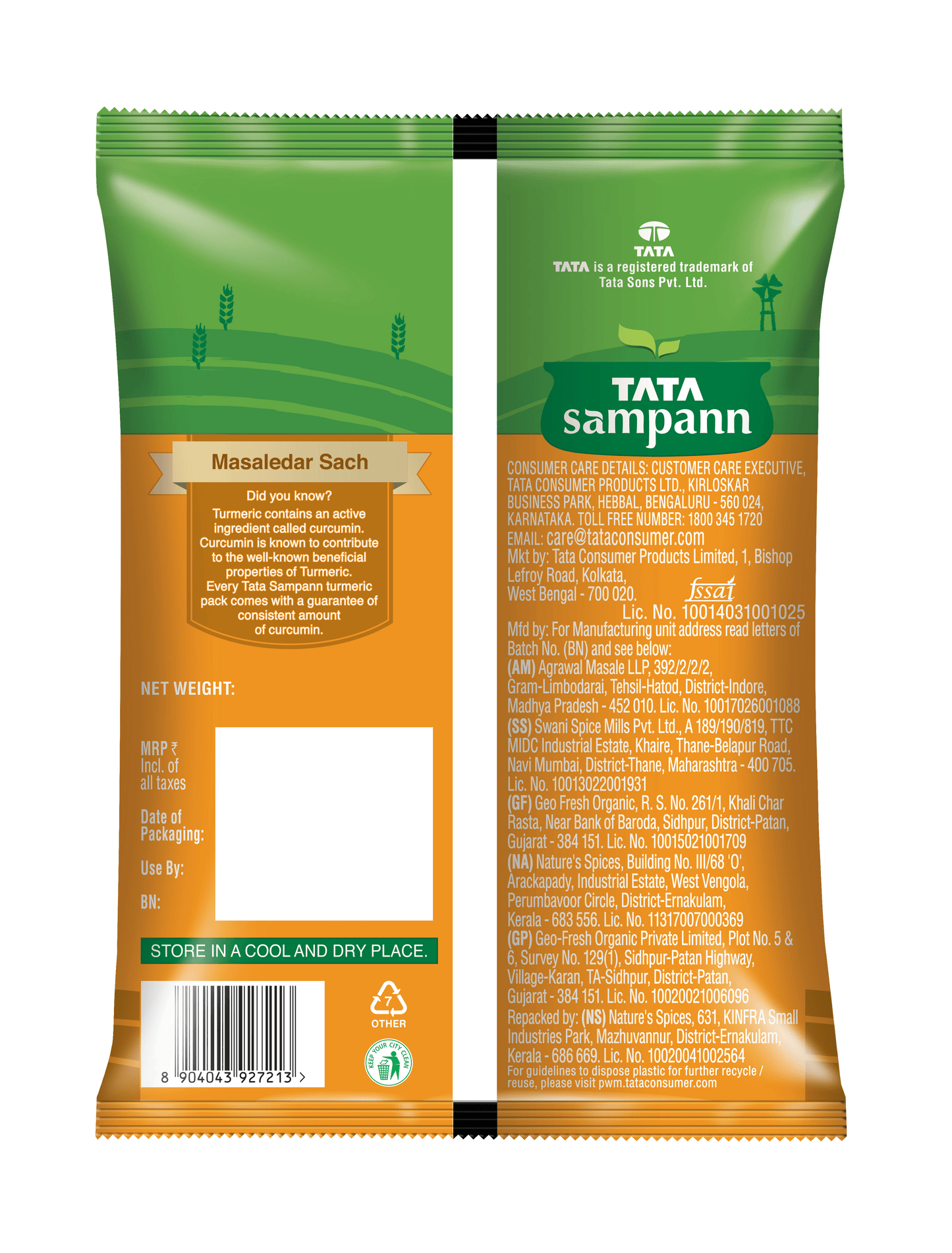 Tata Sampann Turmeric Powder, 100 g