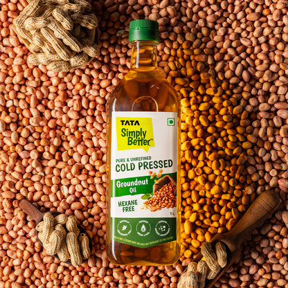 Cold Pressed Groundnut Oil | A1 Grade Groundnuts | Pure & Unrefined | Rich Aroma & Flavour