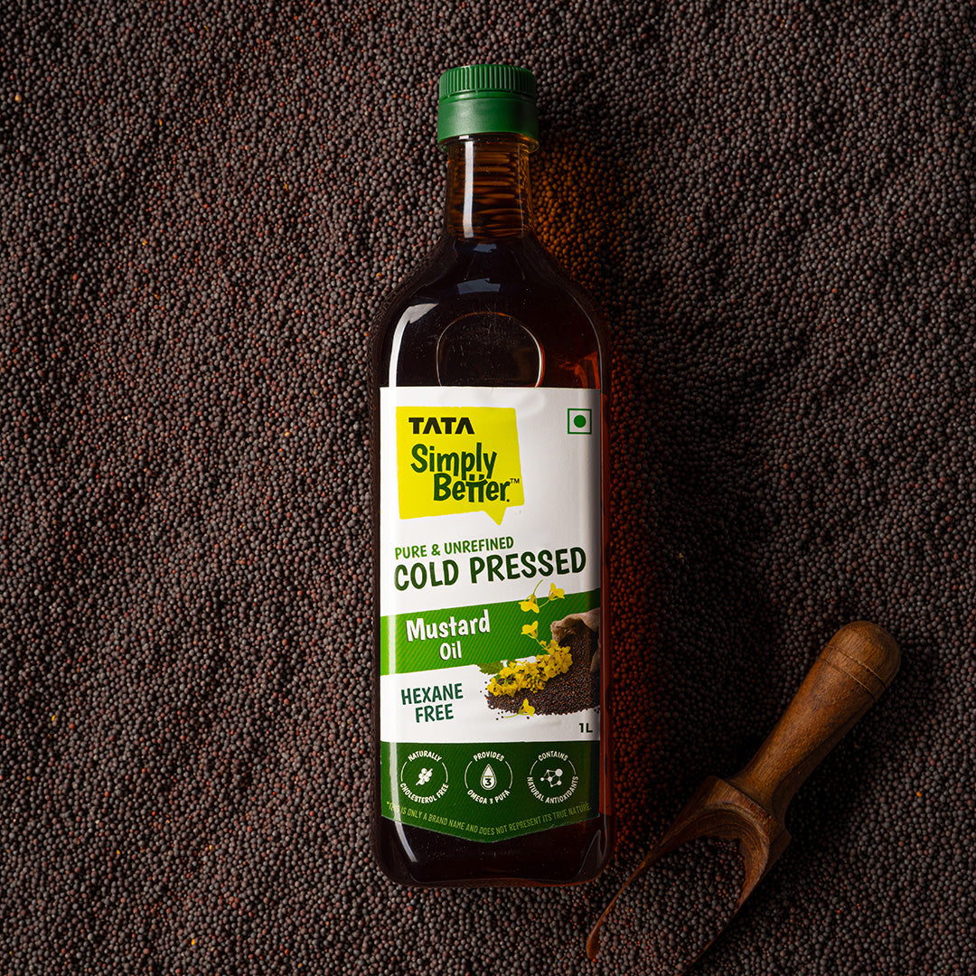 Cold Pressed Mustard Oil | A1 Grade Mustard Seeds | Pure & Unrefined | Rich Aroma & Flavour | 1L