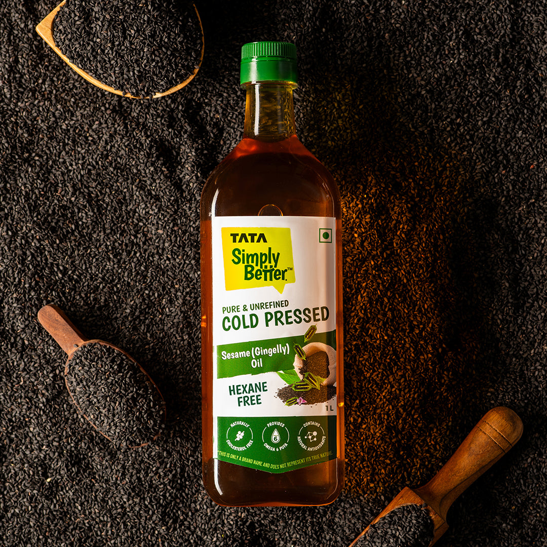 Cold Pressed Sesame Oil | A1 Grade Sesame Seeds | Pure & Unrefined | Rich Aroma & Flavour | 1L