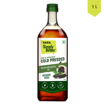 Cold Pressed Sesame Oil | A1 Grade Sesame Seeds | Pure & Unrefined | Rich Aroma & Flavour | 1L