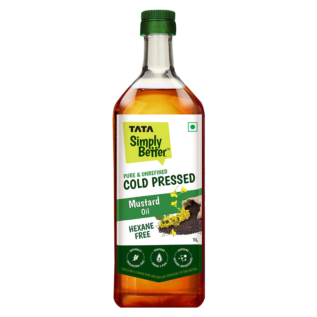 Cold Pressed Mustard Oil | A1 Grade Mustard Seeds | Pure & Unrefined | Rich Aroma & Flavour | 1L