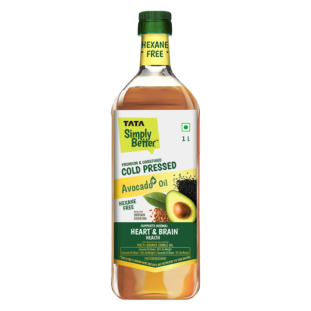 Tata Simply Better Cold Pressed Avocado+ Blended 1L ( Sesame + Avocado + Flax Seed)