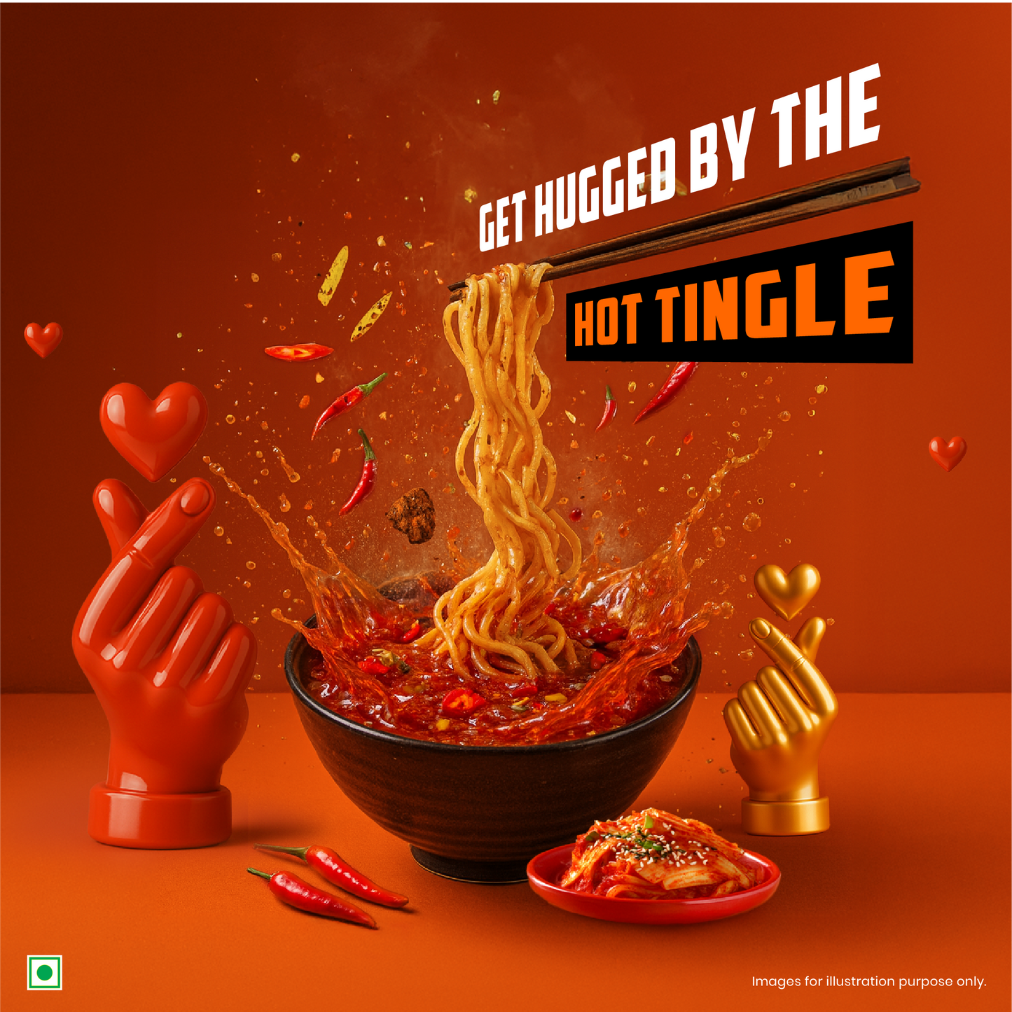 Chings Korean Ramen Kimchi & Spicy Noodles | 112g makes 500g Soupy Ramen meal