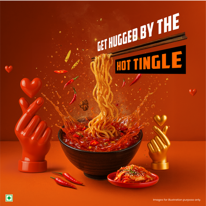 Chings Korean Ramen Kimchi & Spicy Noodles | 112g makes 500g Soupy Ramen meal