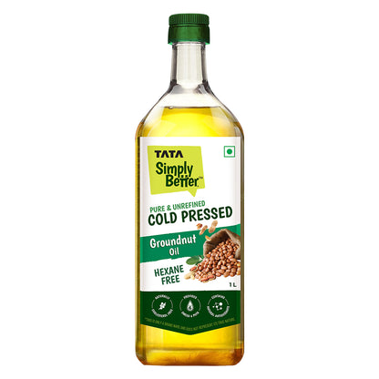 Cold Pressed Groundnut Oil | A1 Grade Groundnuts | Pure & Unrefined | Rich Aroma & Flavour