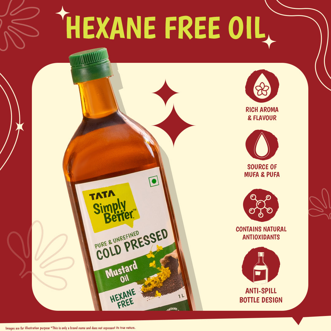Cold Pressed Mustard Oil | A1 Grade Mustard Seeds | Pure & Unrefined | Rich Aroma & Flavour | 1L