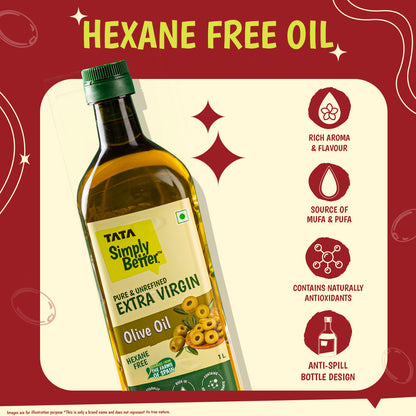 Extra Virgin Olive Oil | A1 Grade Olives | Cold-Pressed | Pure & Unrefined | Rich Aroma & Flavour | 1L