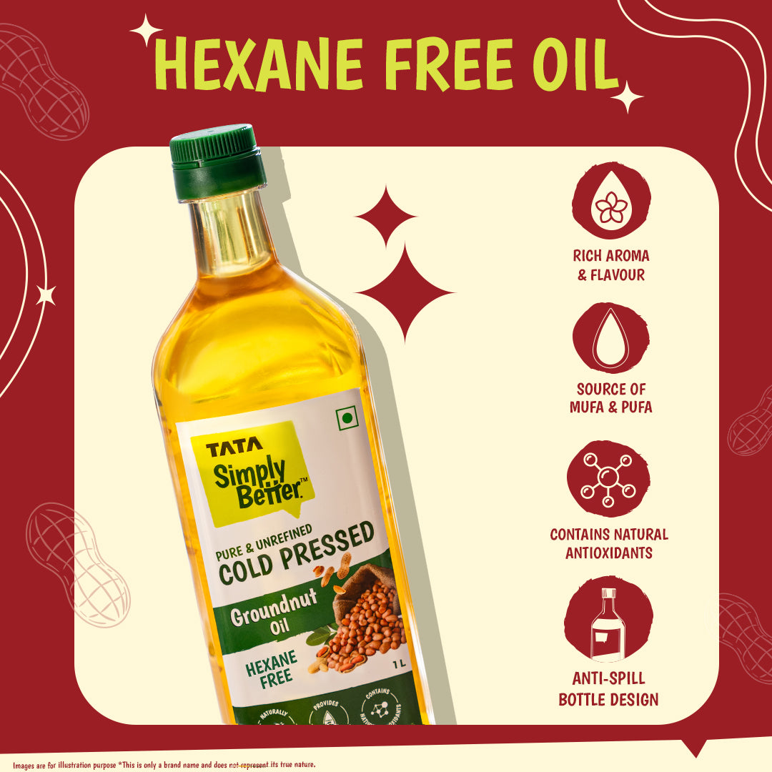 Cold Pressed Groundnut Oil | A1 Grade Groundnuts | Pure & Unrefined | Rich Aroma & Flavour