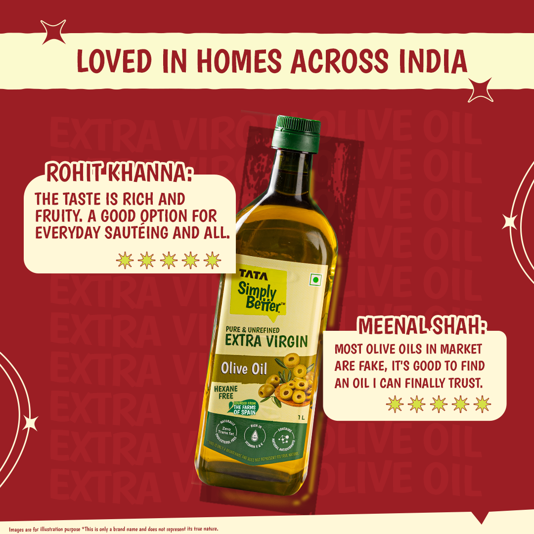 Extra Virgin Olive Oil | A1 Grade Olives | Cold-Pressed | Pure & Unrefined | Rich Aroma & Flavour | 1L