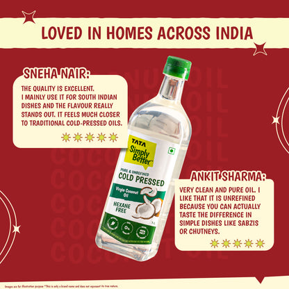 Virgin Cold Pressed Coconut Oil | A1 Grade Coconuts | Pure & Unrefined | Rich Aroma & Flavour