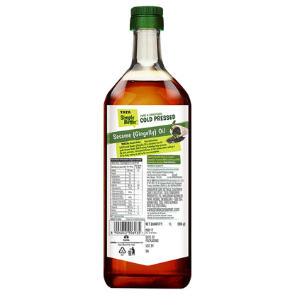 Cold Pressed Sesame Oil | A1 Grade Sesame Seeds | Pure & Unrefined | Rich Aroma & Flavour | 1L