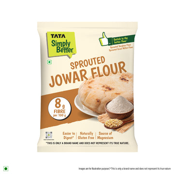 Tata Simply Better Sprouted Jowar Flour | 8g Fibre per 100g | 500g Pack