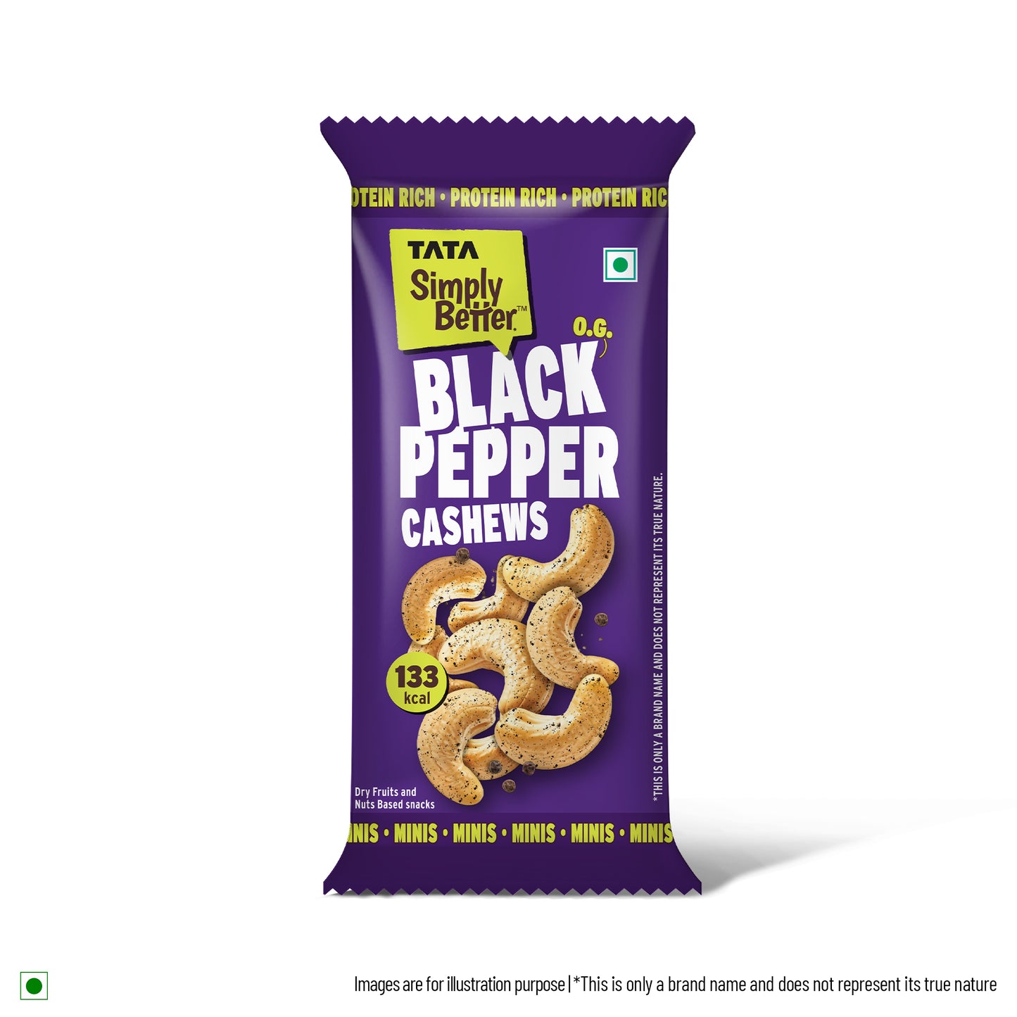 Flavored Cashews - 23g - Single Serve Black Pepper