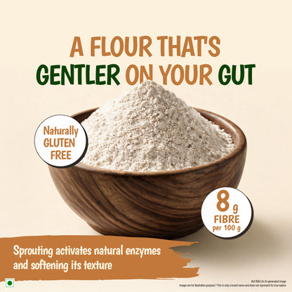Tata Simply Better Sprouted Jowar Flour | 8g Fibre per 100g | 500g Pack