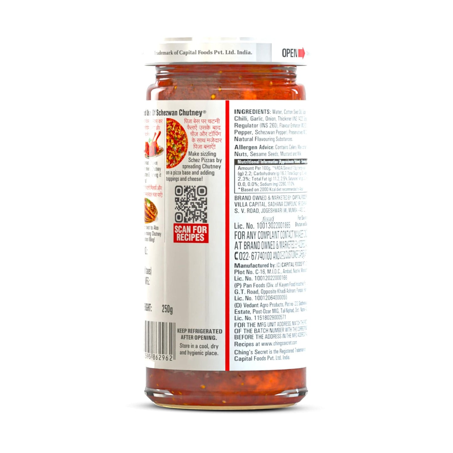 Ching's Secret Schezwan Chutney - 250 Gram
