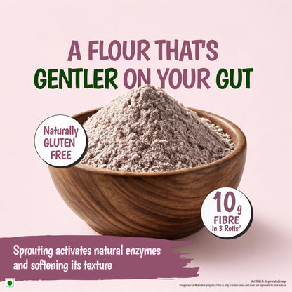 Tata Simply Better Sprouted Ragi Flour | 10g Fibre in 3 Rotis | 500g Pack