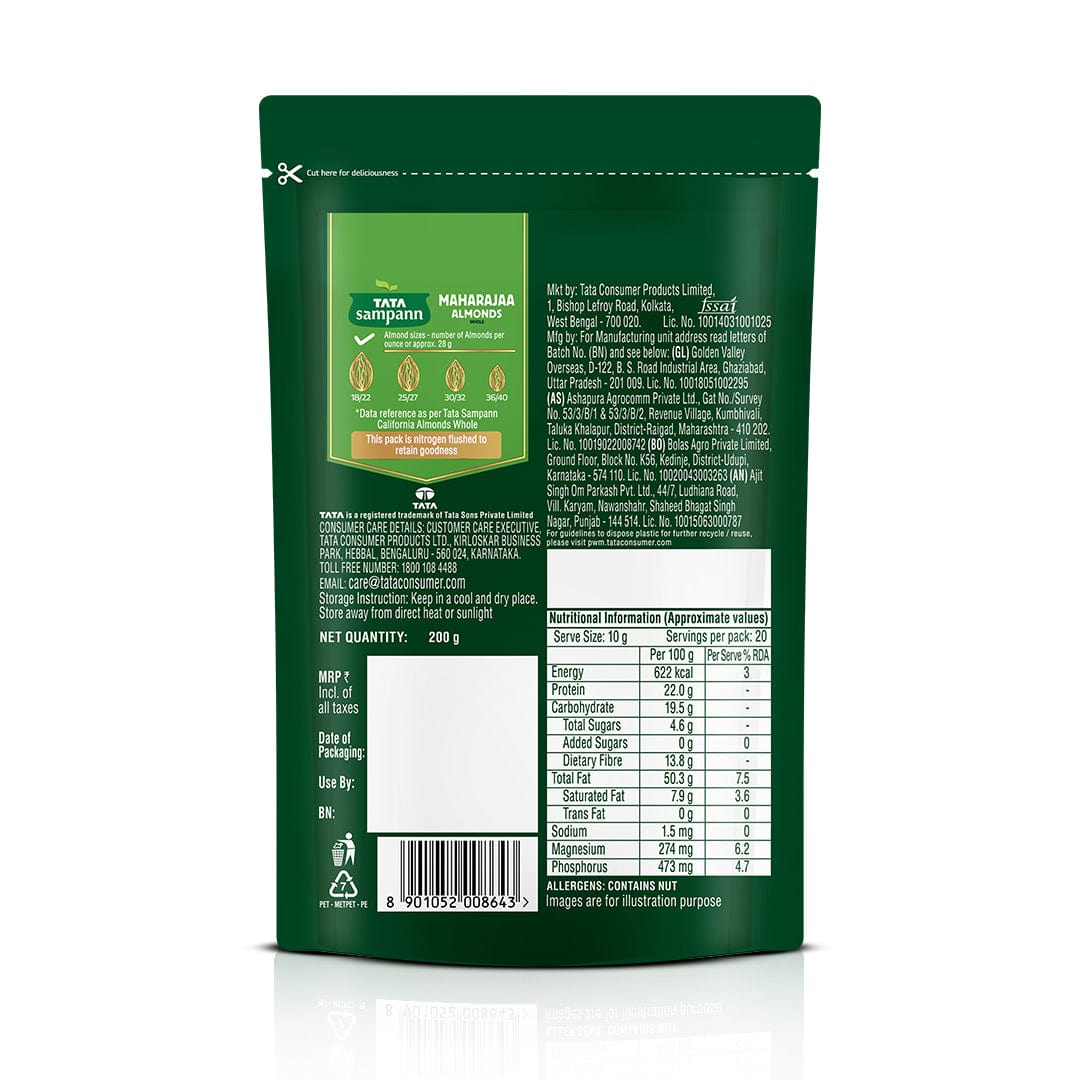 Maharaja Almonds 200g 