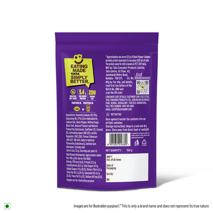 Tata Simply Better Flavored Cashews Black Pepper - 150g