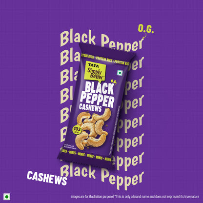 Flavored Cashews - 23g - Single Serve Black Pepper