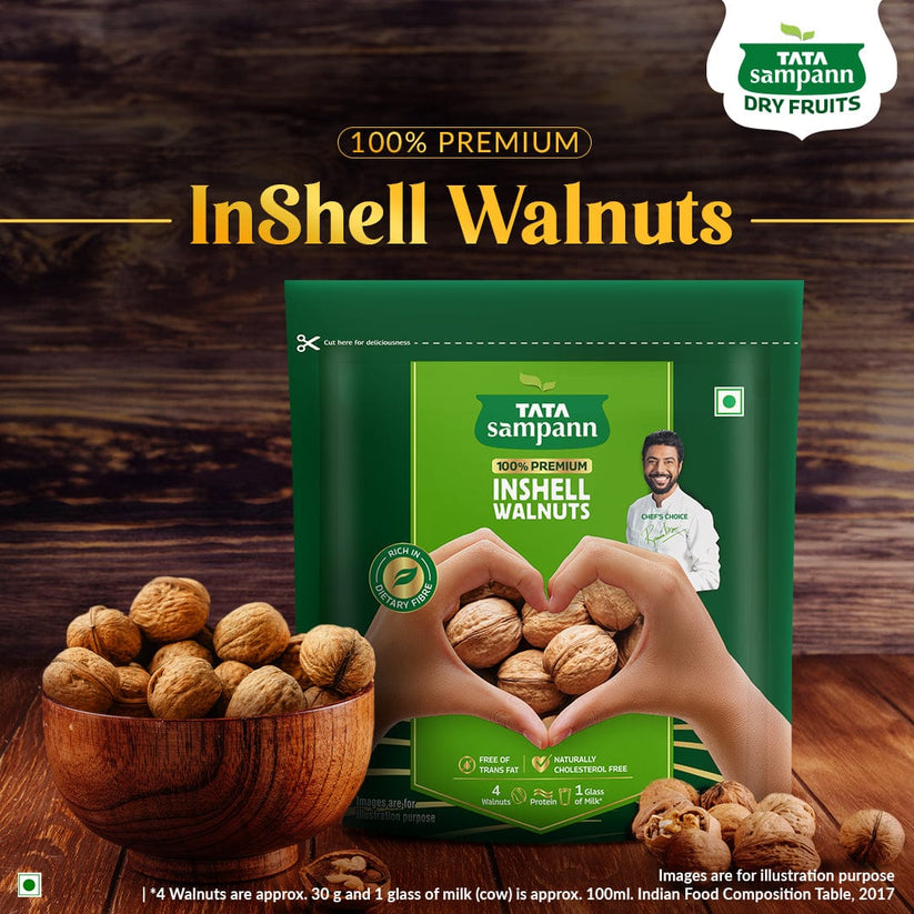 Inshell Walnuts, Akhrot | Rich in Protein, Dietary Fibre & Magnesium ...