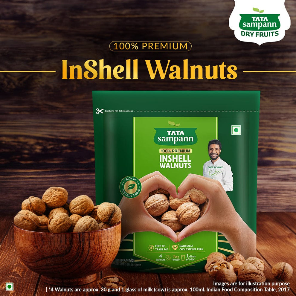 Inshell Walnuts, Akhrot | Rich in Protein, Dietary Fibre & Magnesium ...