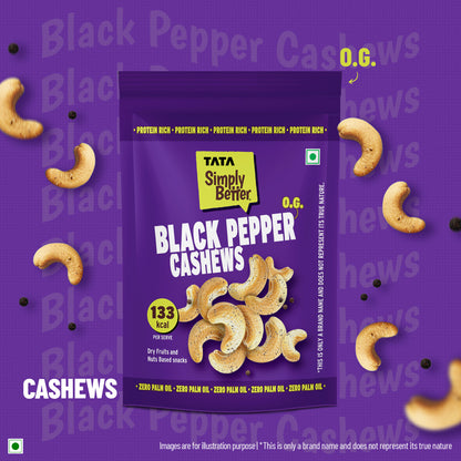 Tata Simply Better Flavored Cashews Black Pepper - 150g