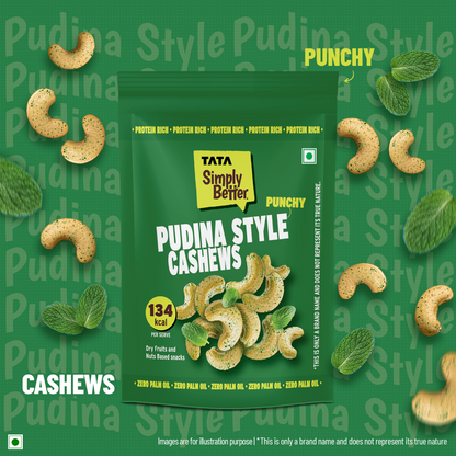 Tata Simply Better Flavored Cashews Pudina - 150g